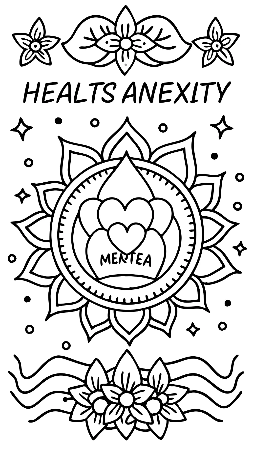 coloriages d’anxiété de santé mentale